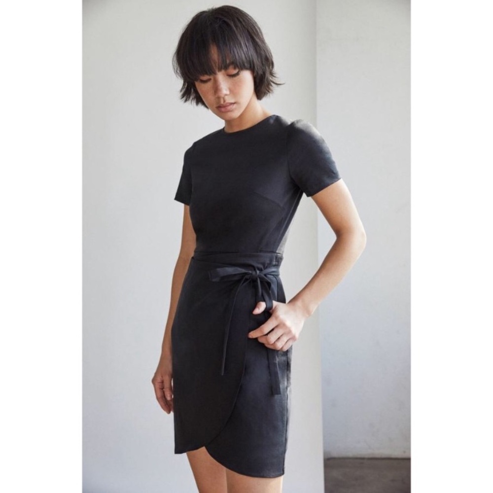 VETTA Capsule Black Sheath Dress and Wrap Skirt XS